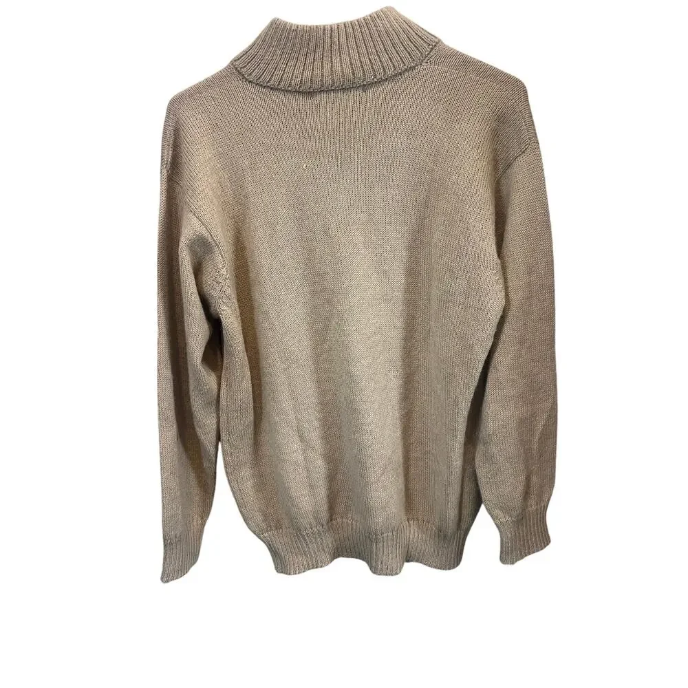 100% Baby Alpaca Sweater Mens Quarter Zip Manos de la Comunidad Quiet Luxury